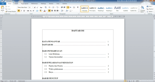 Apa Fungsi Daftar Isi