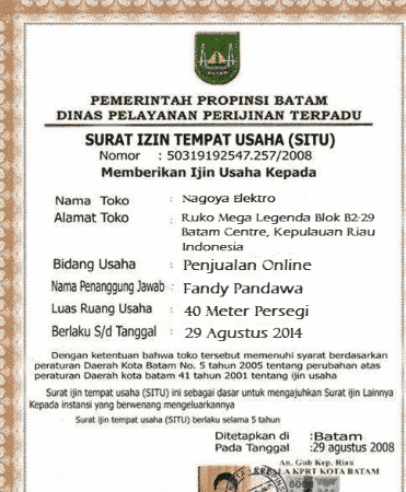 Surat Izin Tempat Usaha